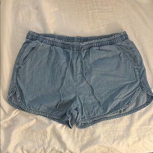 Soft Denim Blue American Eagle Women's Drawstring Shorts